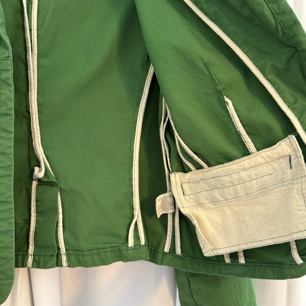 Daughters of the Liberation Blazer Jacket Green Cotton Womens 8 - Picture 11 of 13
